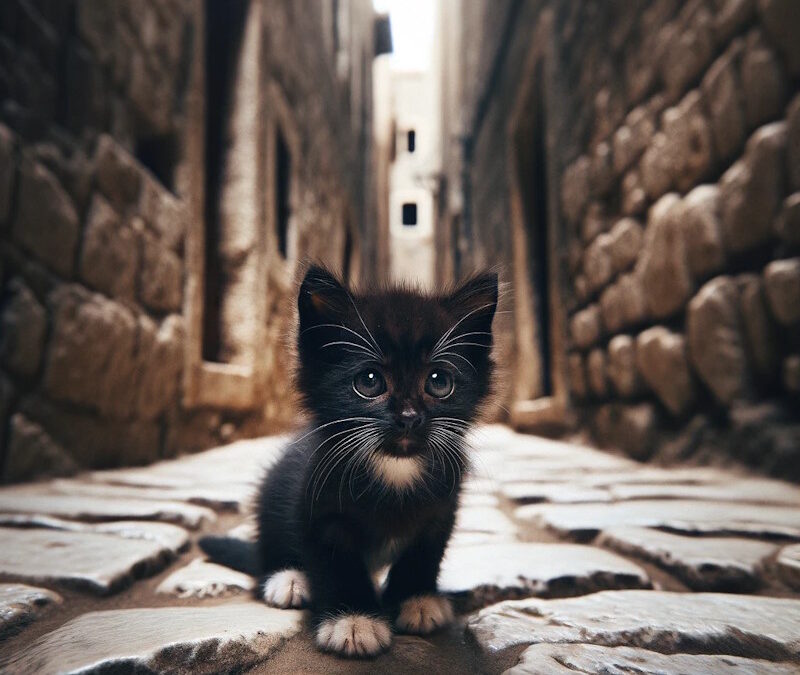 Schwarze Katze