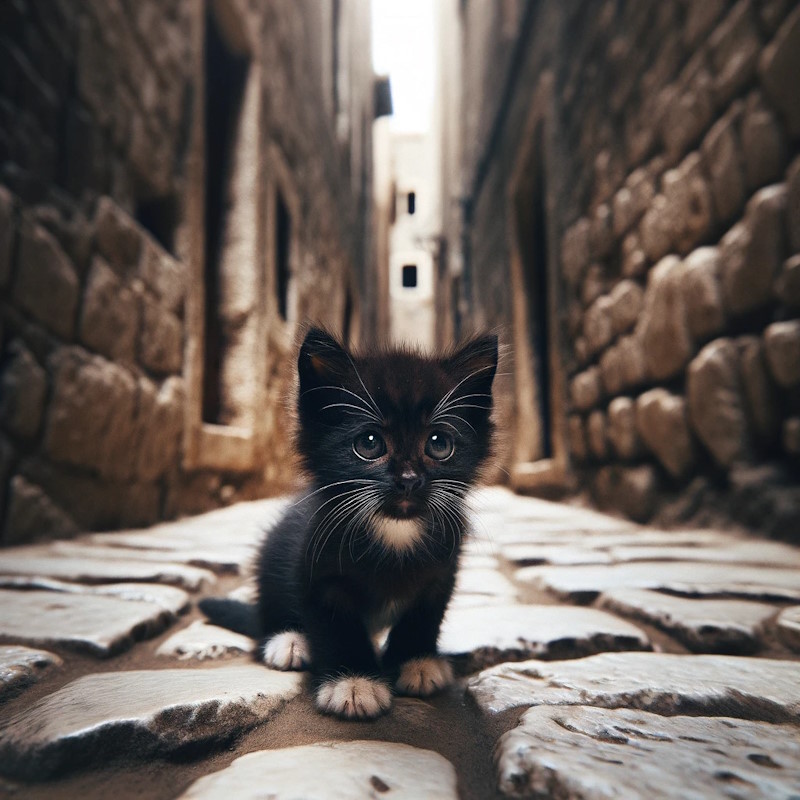 Schwarze Katze